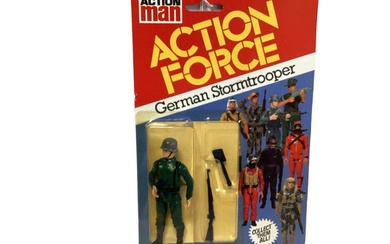Palitoy Action Man Action Force Series 1 German Stormtrooper, on card with blister pack (1)