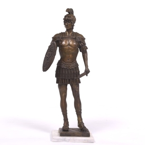 Patinated Bronze Sculpture of Alexander The Great on Marble Base