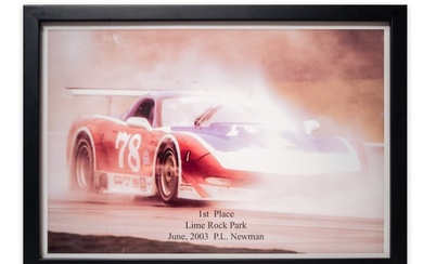 Paul Newman Racing, Framed Color Photograph