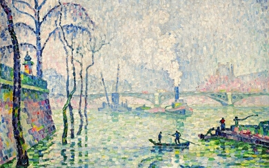 Paul Signac Les Inondations. Paris (La Seine et le Pont des Arts)