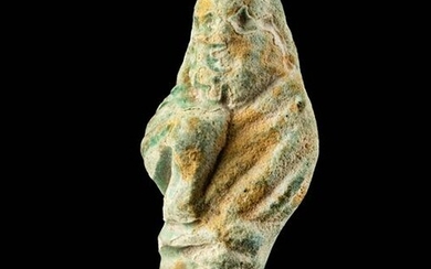Phoenician Glazed Faience Figural Pendant