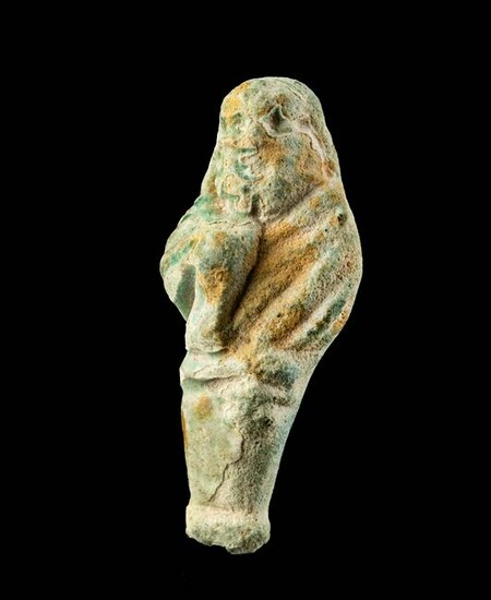 Phoenician Glazed Faience Figural Pendant