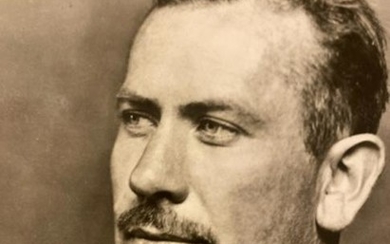 Photo of John Steinbeck 1936 & Signature Card