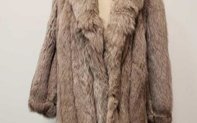 Piche Fourrures Inc Dyed Rose Gold Fox Fur Coat