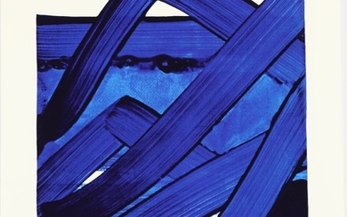 Pierre Soulages: “Sérigraphie no. 18”, 1988. Signed Soulages, 263/300. Silkscreen in colours. Sheet size 89×68,5 cm.