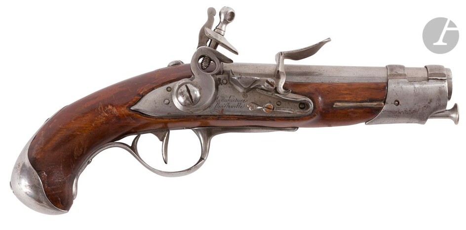 Pistolet de Maréchaussée modèle 1770. Canon... - Lot 7 - Ader