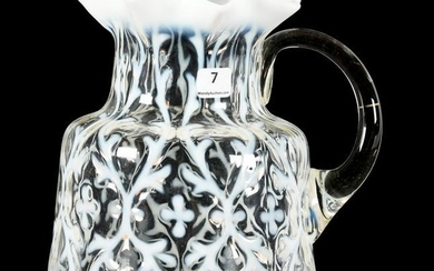 Pitcher, Northwood Art Glass, Crystal Opalescent