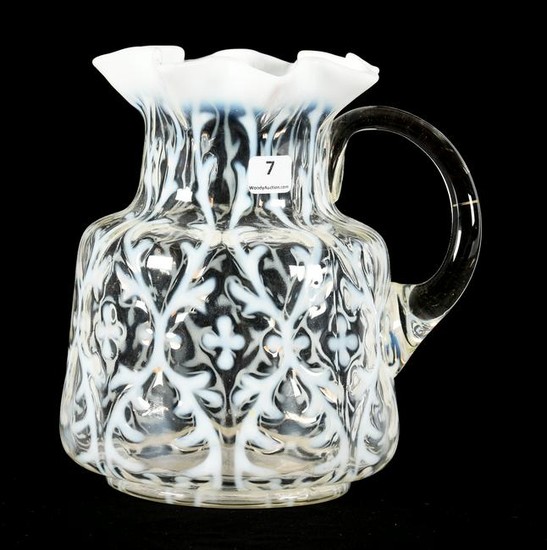 Pitcher, Northwood Art Glass, Crystal Opalescent