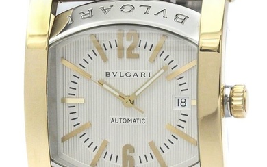 Polished BVLGARI Assioma 18K Gold Steel Automatic Mens Watch AA48SG BF568268
