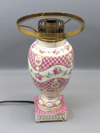 Porcelain Table Lamp Base Made by Dresden