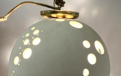 Pottery Moon Ball Pendant Chandelier Lamp.