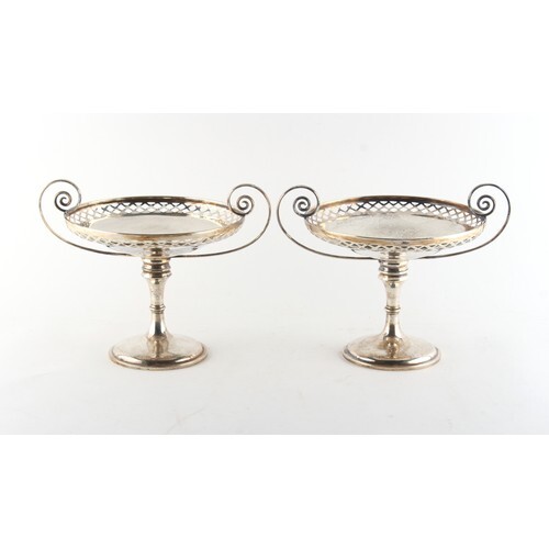 Property of a deceased estate - a pair of silver early 20th ...
