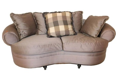 Quality Schnadig arched even arm upholstered sofa