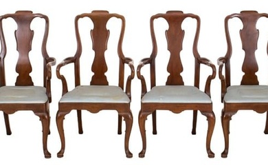 Queen Anne Style Armchairs, 4