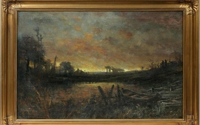 ROBERT HOPKIN OIL ON CANVAS, ROUGE RIVER