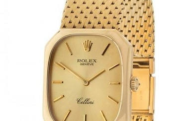 ROLEX Cellini watch in 18k yellow gold, n. 43104XX, 1975-1976 for men/Unisex. Octagonal case with