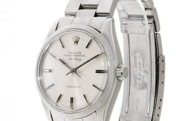 ROLEX Oyster Perpetual AIR KING watch, unisex. Series 5500. ca. 1983. White dial with dotted