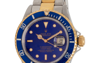 ROLEX, REF. 16613 STAINLESS STEEL AND 18K YELLOW GOLD 'SUBMARINER' WATCH