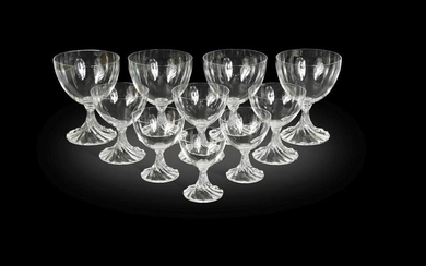 Rambouillet, a suite of 16 Lalique glasses