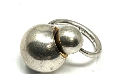 Rare Georg Jensen Sterling Silver Ring with 18ct Gold. No 50...