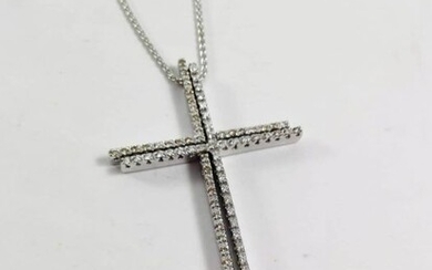 Recarlo - 18 kt. White gold - Necklace with pendant - 0.40 ct Diamond