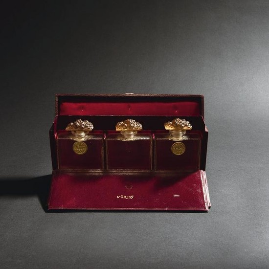 René Lalique, Three flacons for D'Orsay, 1919