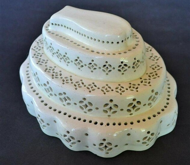 Reticulated Creamware Jelly Mold