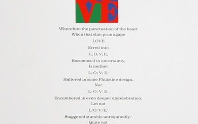 Robert Indiana, Love Poem - Wherefore the Punctuation