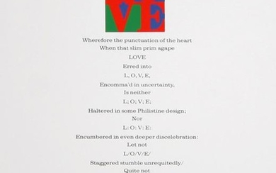 Robert Indiana, Love Poem - Wherefore the Punctuation