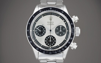 Rolex Daytona "Paul Newman Panda", reference 6263 Montre bracelet chronographe en acier | Stainless steel chronograph wristwatch with bracelet Vers 1971 | Circa 1971