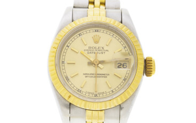 Rolex, Oyster Perpetual, DayDate, réf. 69173/69000A, montre-bracelet en or et acier