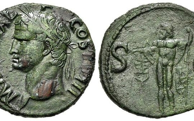 Roman Empire. Agrippa (64/3-12 BC). Æ As,struck under Gaius. Rome, AD 37-41