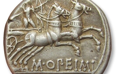 Roman Republic. M. Opeimius / Opimius. Silver Denarius,Rome mint 131 B.C.