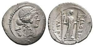 Roman Republican Coins - P Clodius M F - Diana Lucifera Denarius