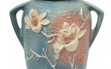 Roseville Pottery (American) 'Magnolia' Vase, Ca. 1930, H 18.25" W 9" L 13"