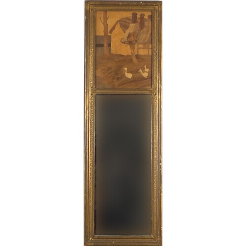 Rowley Gallery, Arts & Crafts rectangular wall mirror with w...