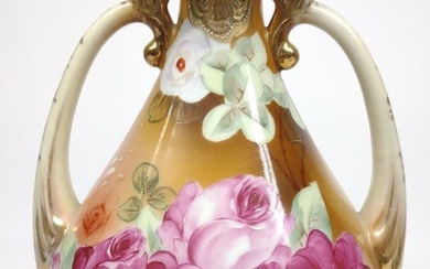 Royal Kinran Nippon Texas Rose Porcelain Vase