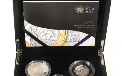 Royal Mint, UK Silver Piedfort Set 2011, 6 silver proof...