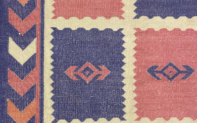 Runner kilim in cotton, Fars style, 20th Century.