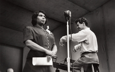 Ruth Orkin (1921-1985) Marian Anderson and Leonard Bernstein, Lewisohn Stadium, New York, 1947