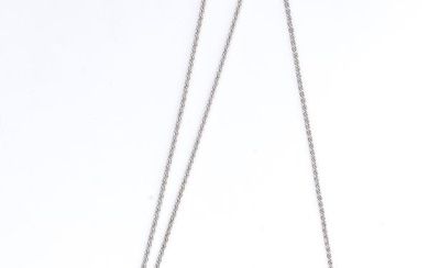 SALVINI, gold necklace with a heart shaped gold and diamond pendant