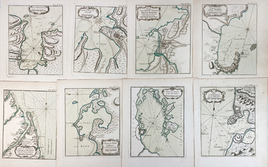 SOUTH AMERICA -- COLLECTION of 20 handcold. maps/plan from "Le...