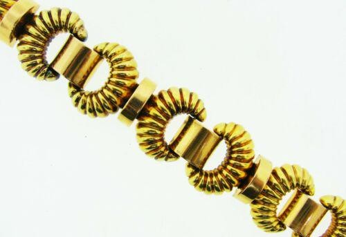 STUNNING French 18k Yellow & Rose Gold Bracelet Circa