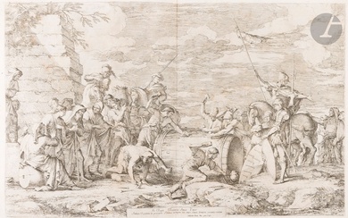 Salvator Rosa (1615-1673) La Mort d’Attilius Regulus. Vers 1662. Eau-forte. 728 x 465. Bozzolato 92...