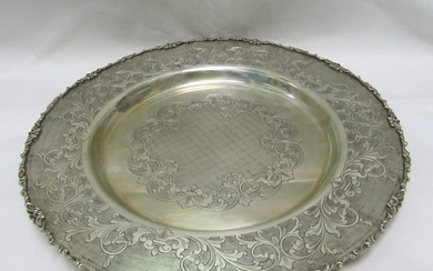 Salver - .800 silver - Goretta, Alessandria. 833 gr. - Italy - mid 20th century