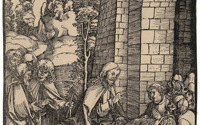 Schäufelein, Hans Leonhard (1480-1540). Christ's entry into Jerusalem. Woodcut, 23,3x15,7...