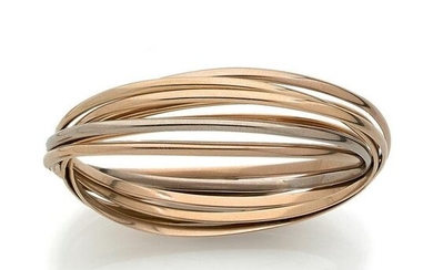 "Semainier" bracelet in three-tone 18k gold
