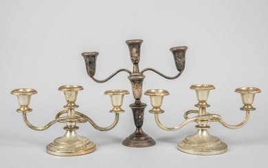 Set of Old Marked Silver Candle Sticks