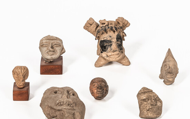 Seven Pre-Columbian Pottery Fragments