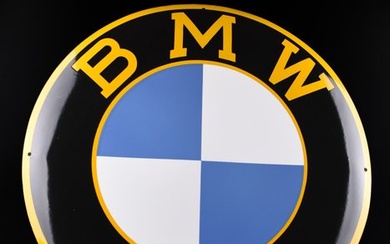 Sign - BMW - XXL BMW mod. 1963-1997; signed; 600mm; old stock; enamel RARE item!